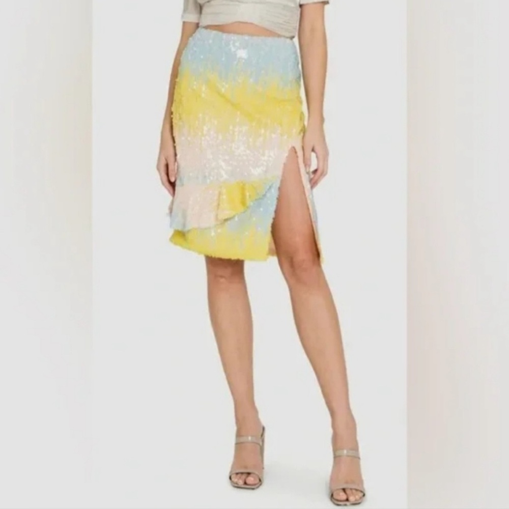 Endless Rose Sequin Pastel Skirt w/side slit Small New